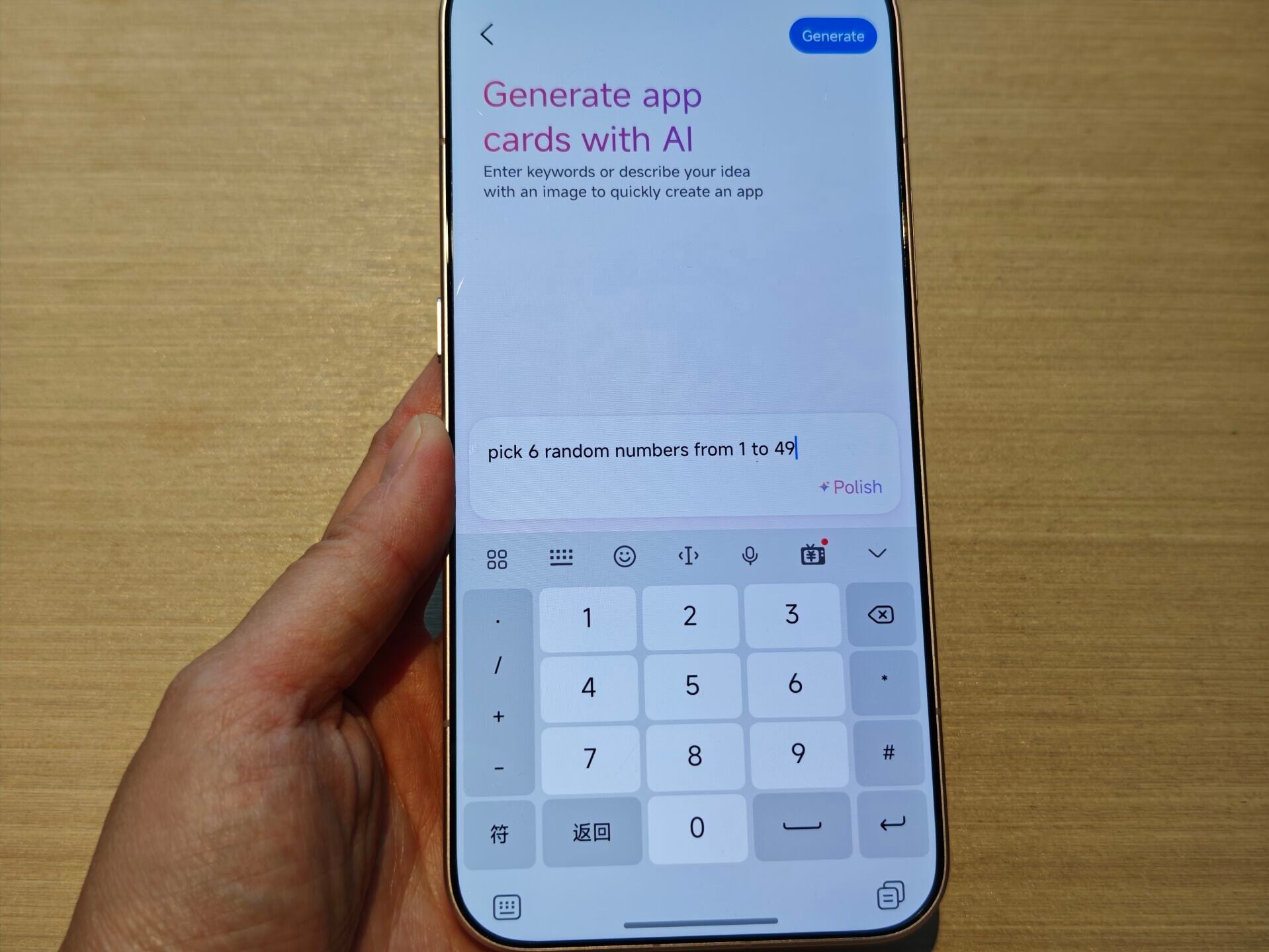 小米Xiaomi 18 Pro能隨時用AI生成背屏小工具。