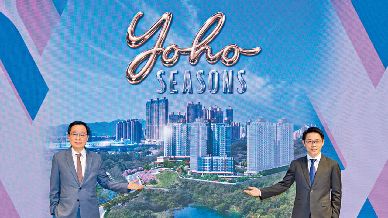 YOHO SEASONS提供逾1,000伙；圖左為雷霆，右為胡致遠。