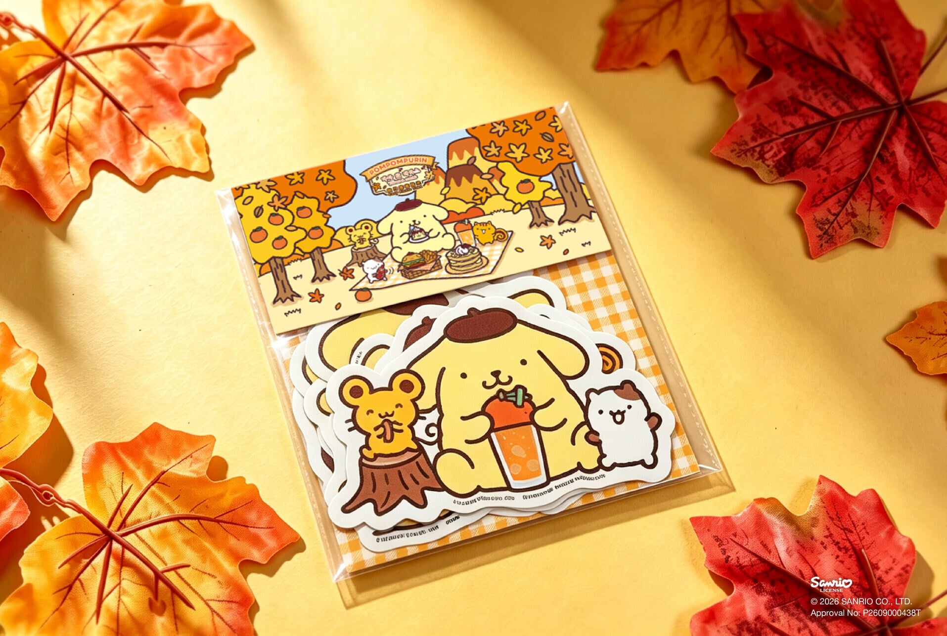 Pompompurin.Terrace in seaside Merch 貼紙包