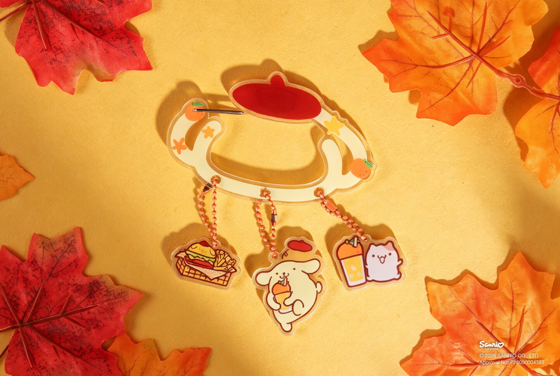 Pompompurin.Terrace in seaside Merch 鎖匙扣
