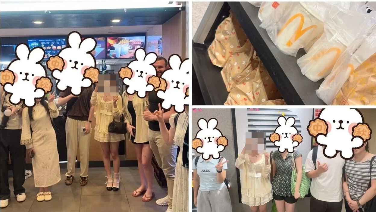內地女離港前一天中1萬元快餐店券，走訪多區請陌生人開餐。(小紅書)