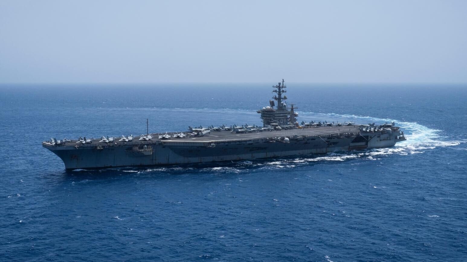 美國海軍「艾森豪威爾號」航空母艦。（圖／美聯社）