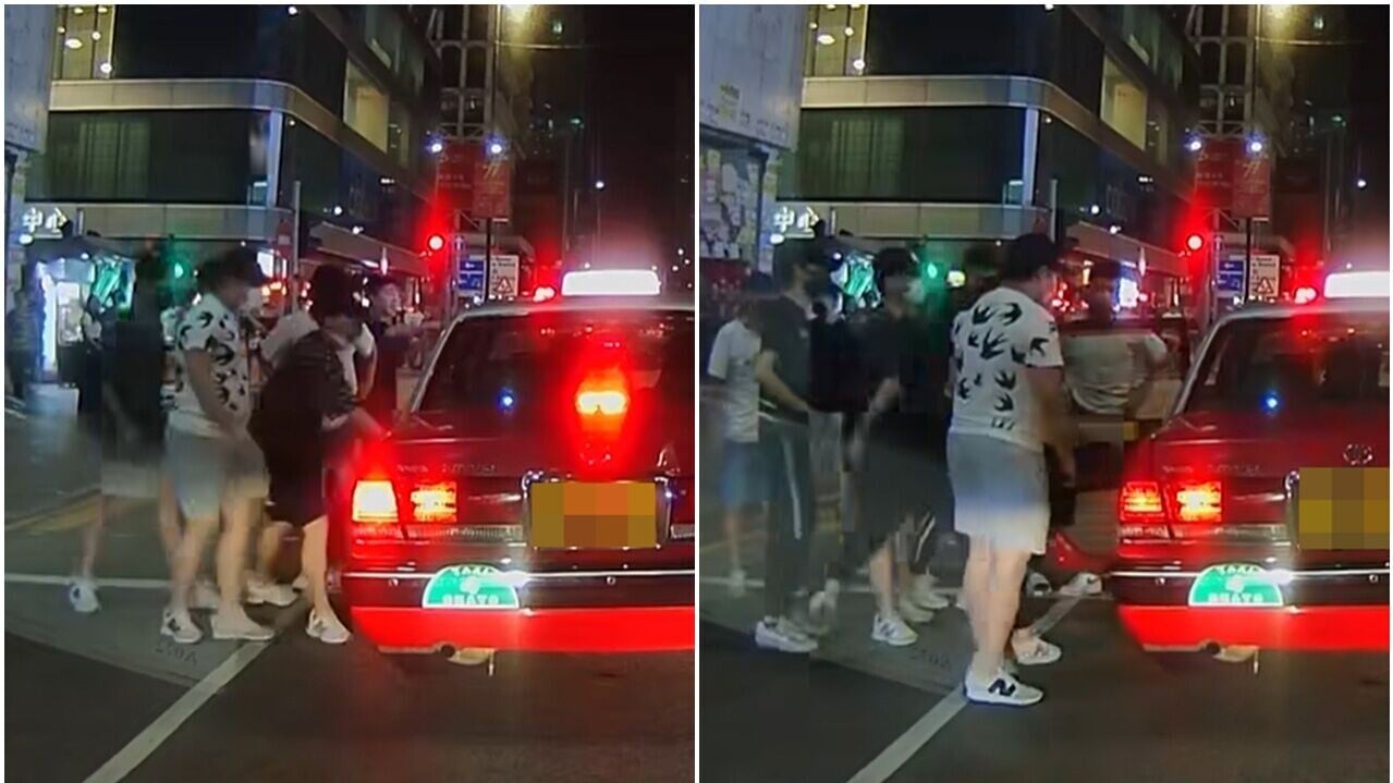 旺角一名17歲青年日前涉揮棍毀的士，他已被暫控一項刑事毀壞罪。(網上片段截圖)
