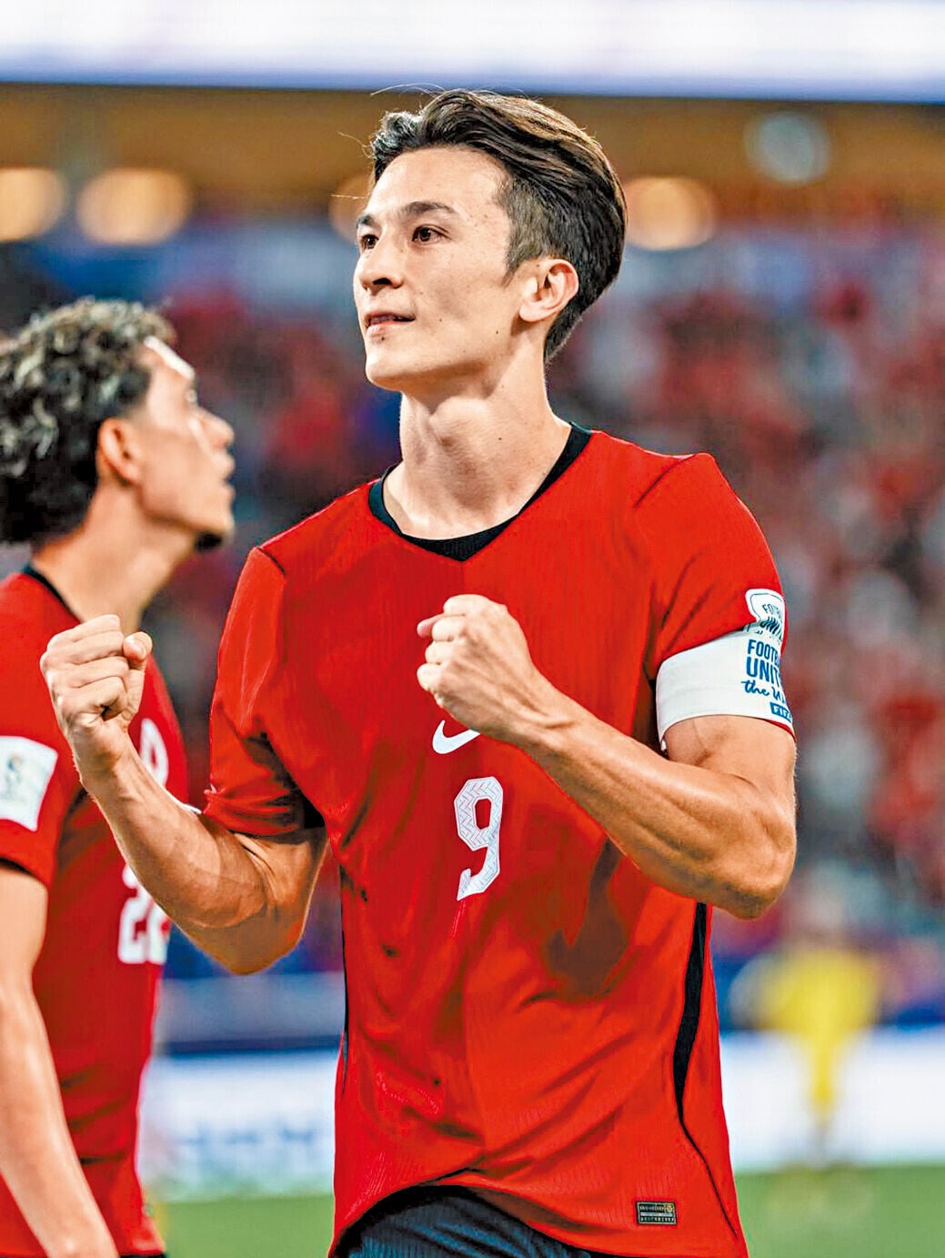 安永佳為港足奠定兩球 勝局。(香港足總圖片)