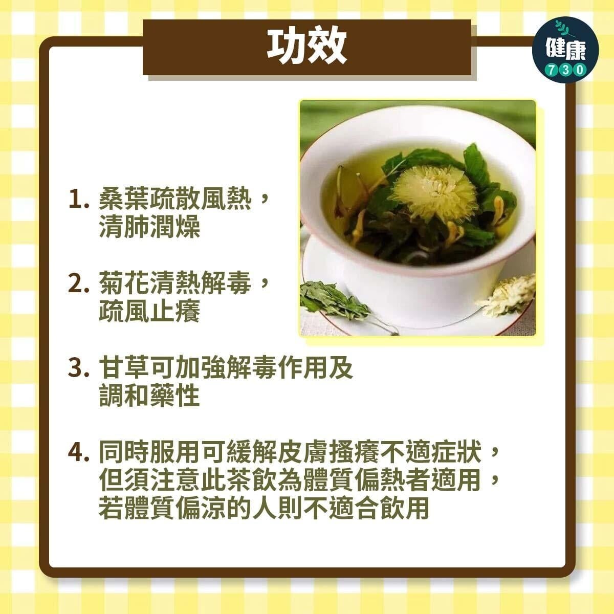 桑葉菊花茶功效