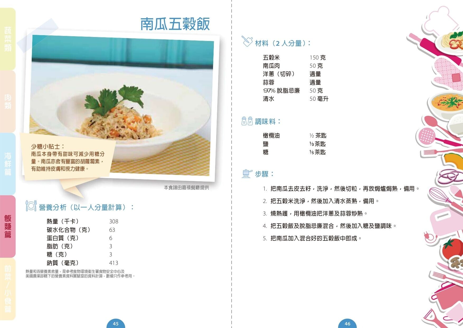 南瓜五穀飯食譜