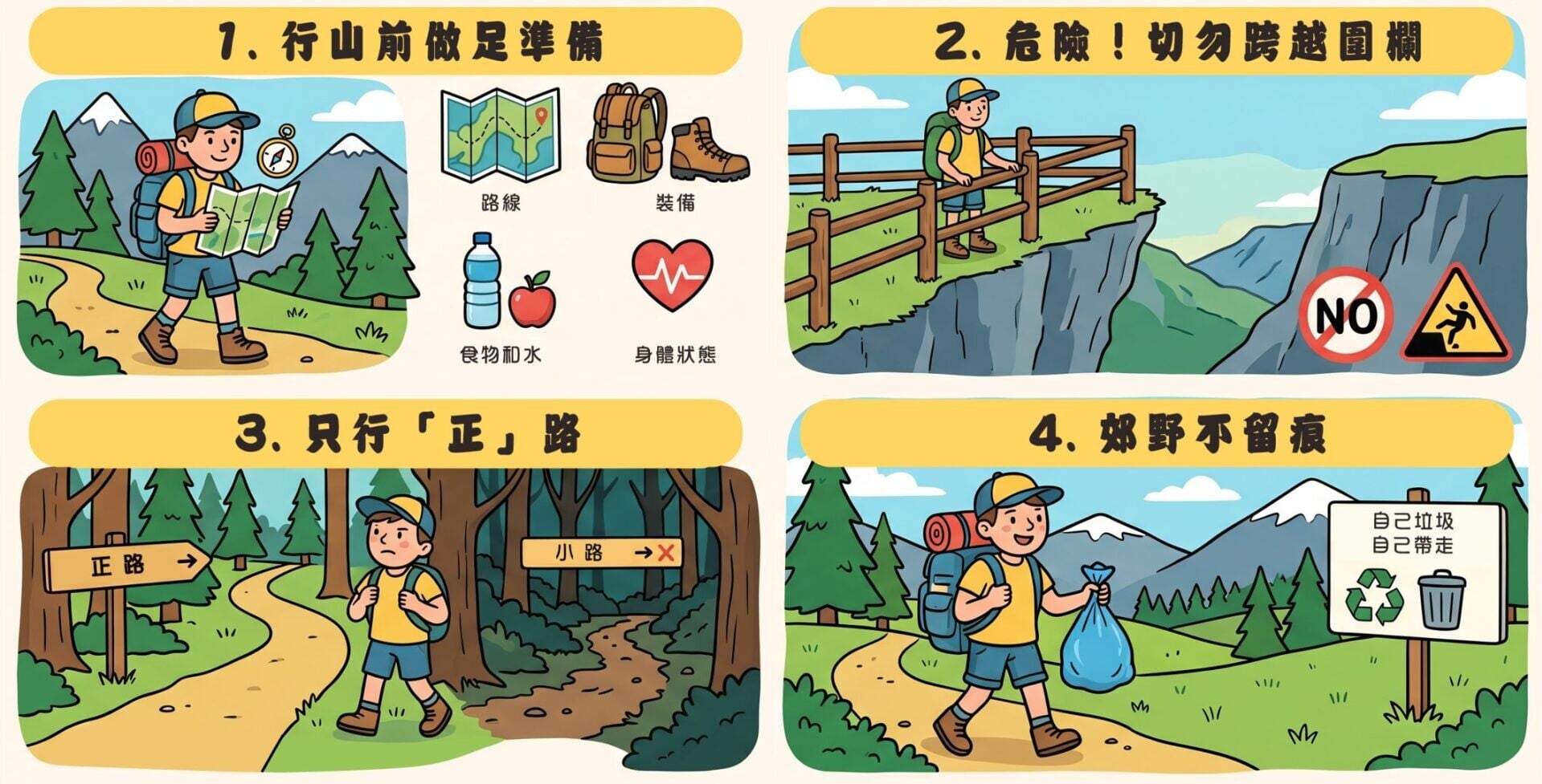 行山時應郊野不留痕(漁護署)