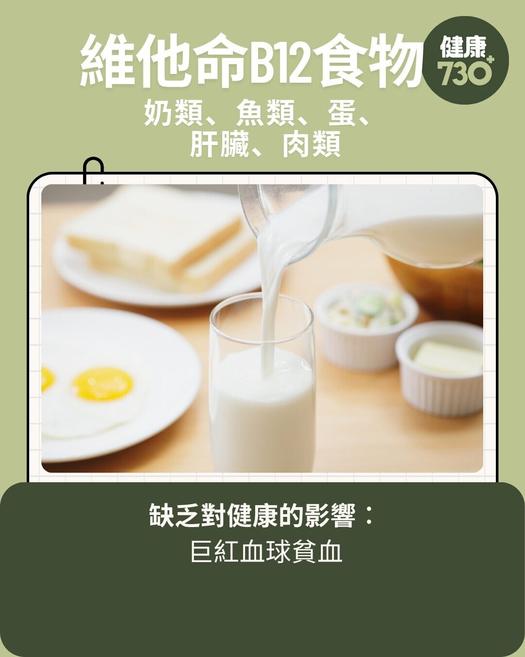 維他命B12食物（am730製圖）