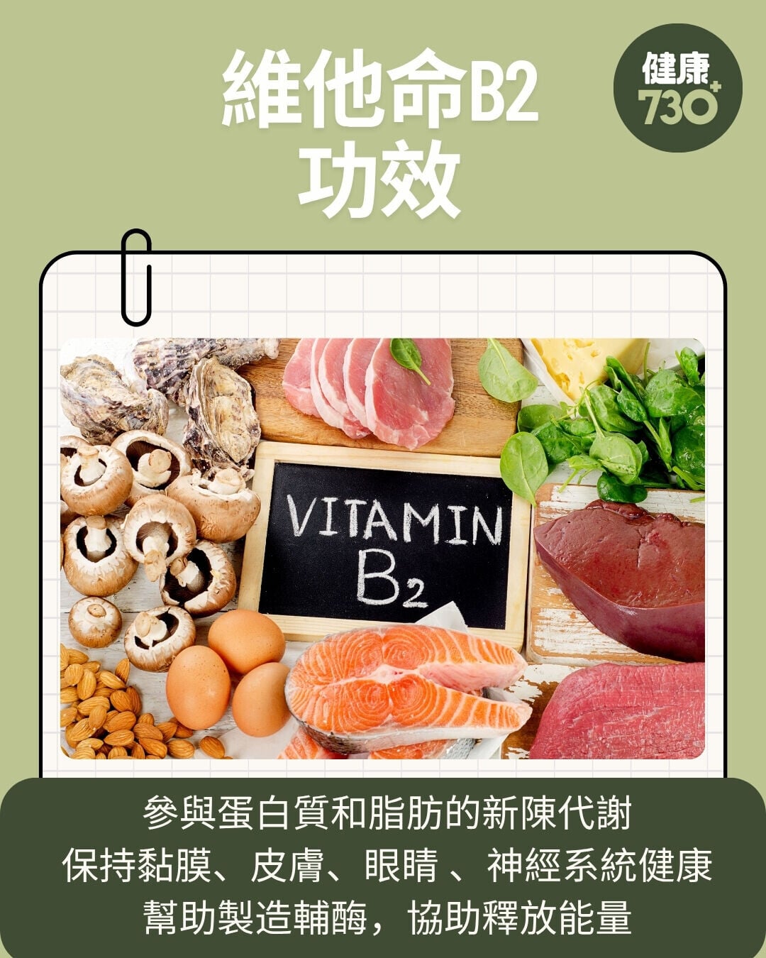維他命B2功效（am730製圖）