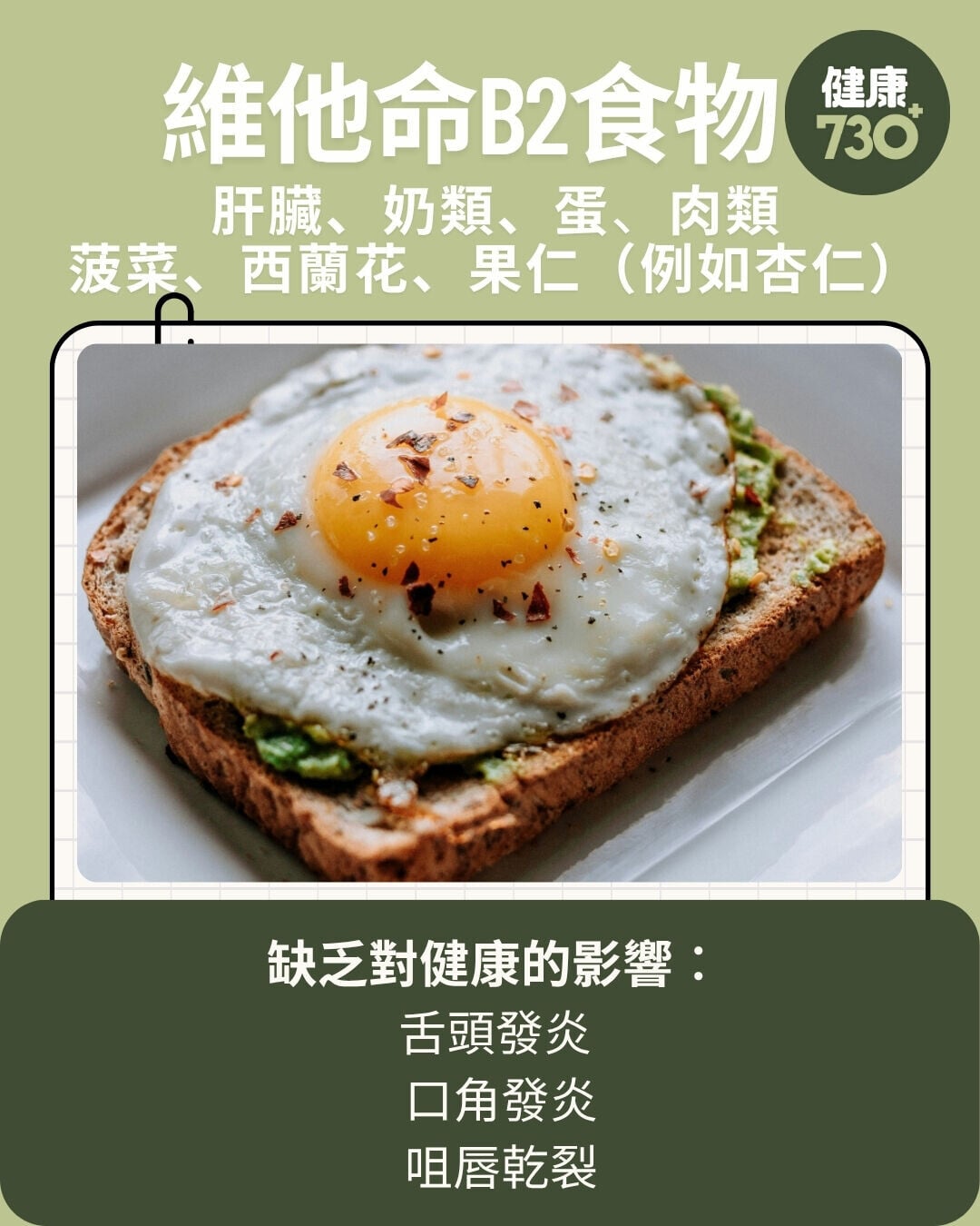 維他命B2食物（am730製圖）