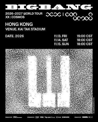 BIGBANG 2026-2027 WORLD TOUR < XX : COSMOS > IN HONG KONG 正式公佈