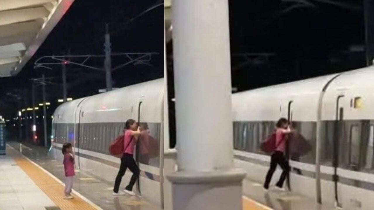 廣州高鐵｜婦人因兒子未及落車 手阻車門關閉