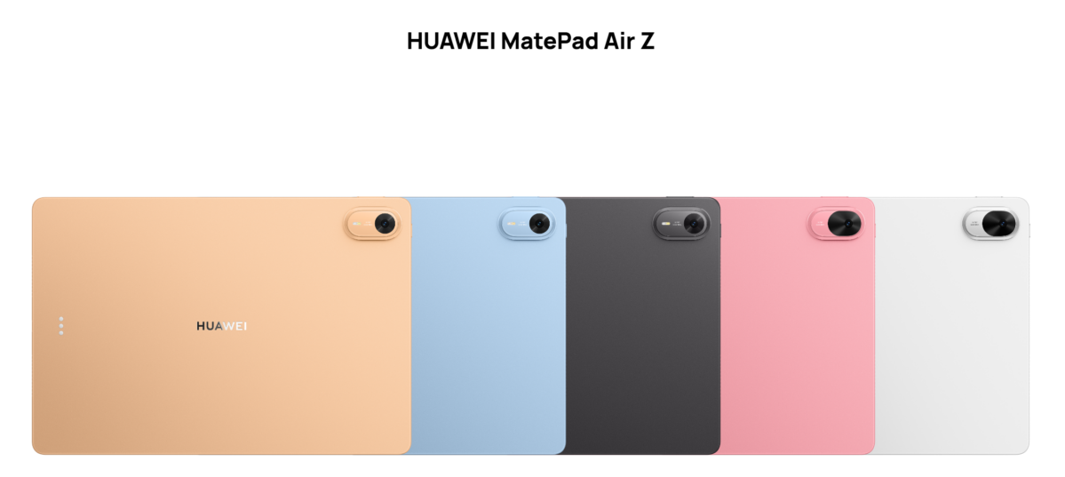 華為平板電腦MatePad Air Z新機全線主打 12 吋 144Hz 更新率屏幕以及 10,100mAh 大容量電池