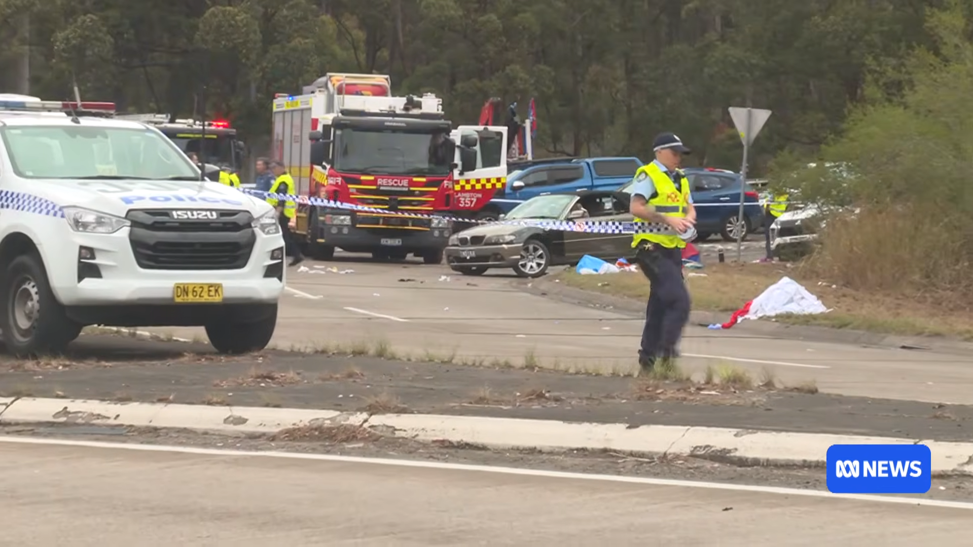 Several injured, driver arrested after car crashes into Knights fans in Newcastle ABC NEWS 1 28 screenshot