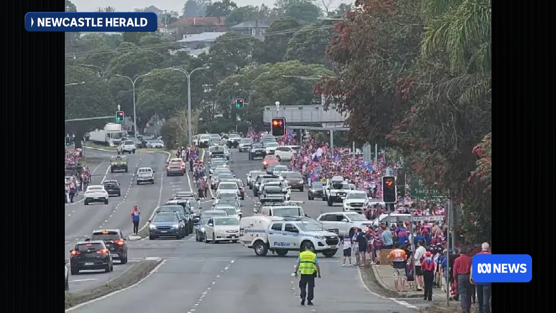 Multiple injuries after car hits crowd of Knights supporters in Newcastle ABC NEWS 0 51 screenshot