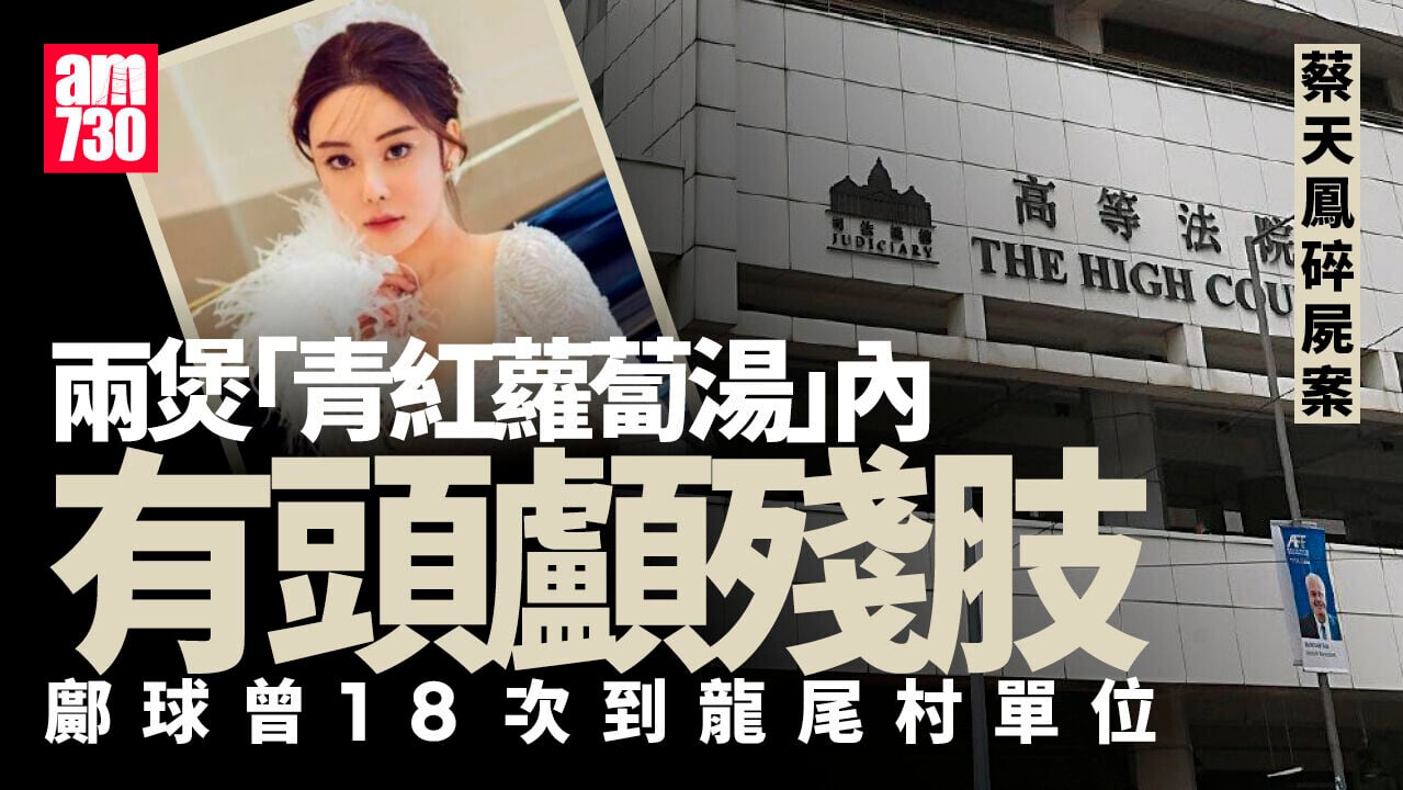 蔡天鳳碎屍案｜兩湯煲藏頭顱殘肢　鄺球18次到龍尾村單位(持續更新)