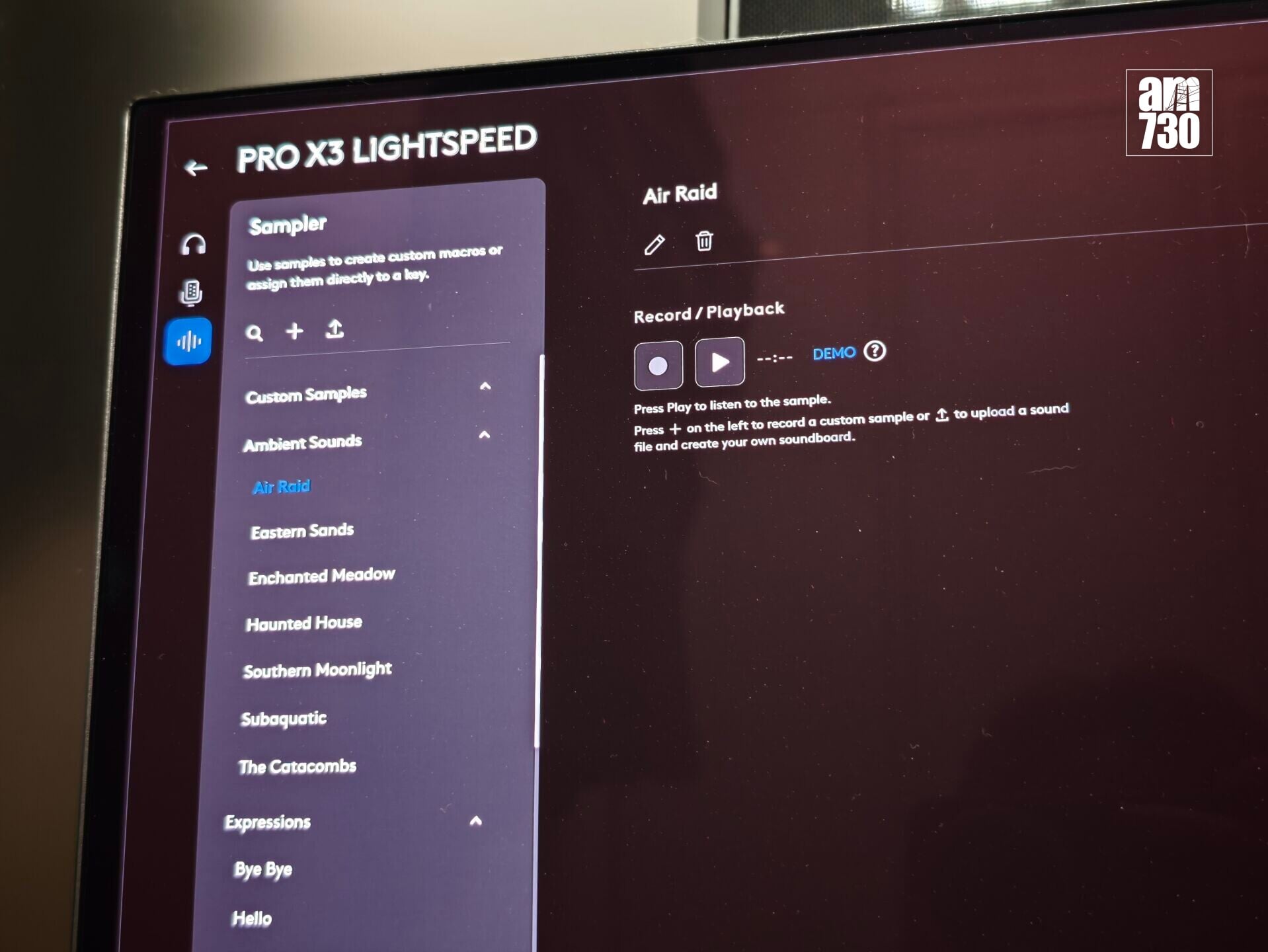Logitech G PRO X3 LIGHTSPEED電競耳機設有不同音效。