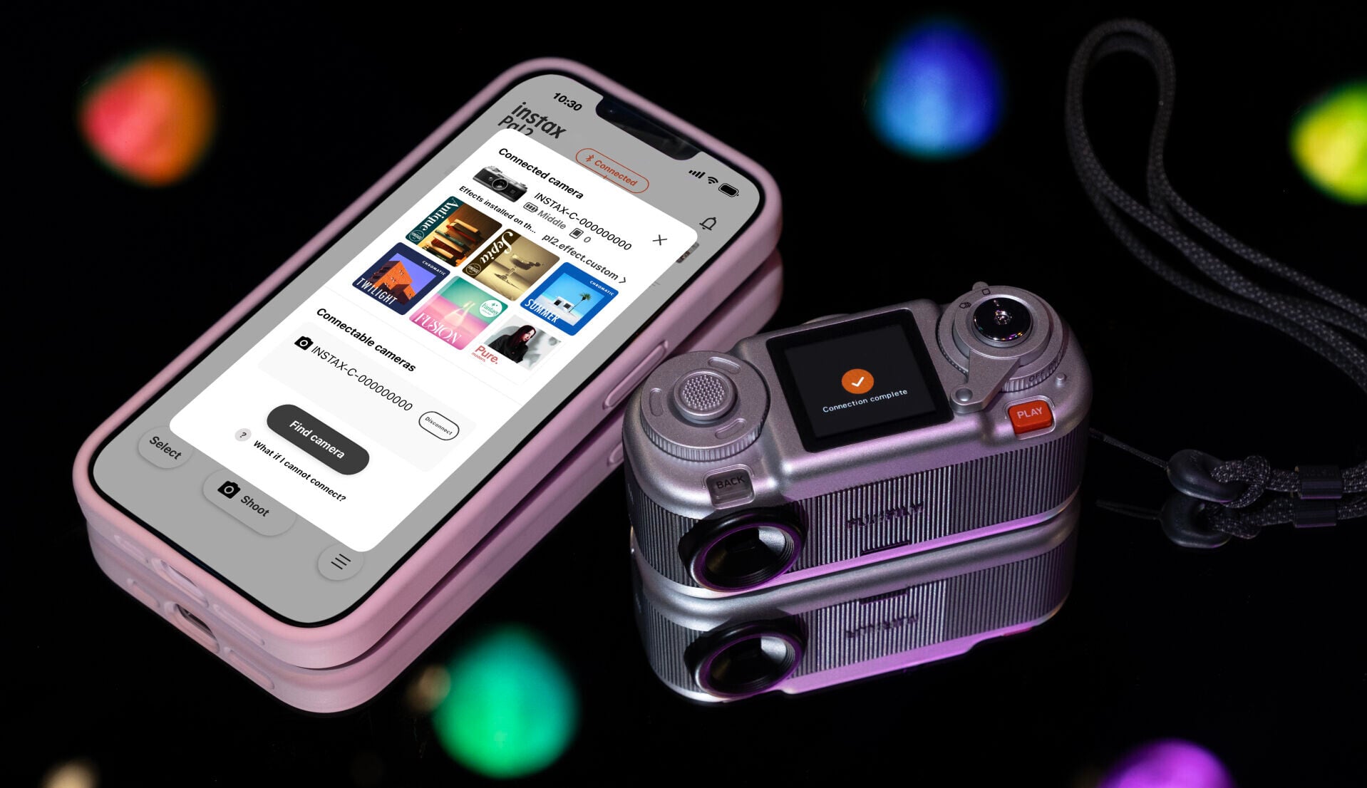 FUJIFILM instax Pal 2可輕鬆傳輸相片到手機App中。