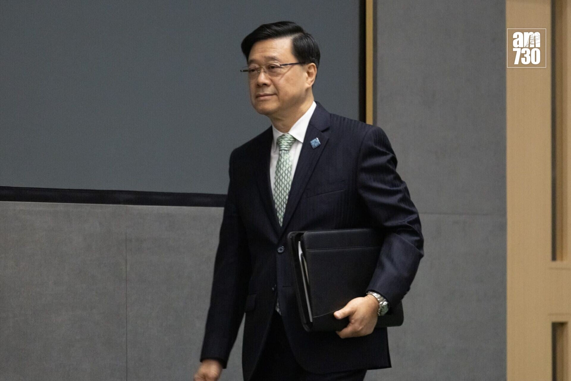 行政長官李家超在行政會議前會見傳媒(蘇文傑攝)