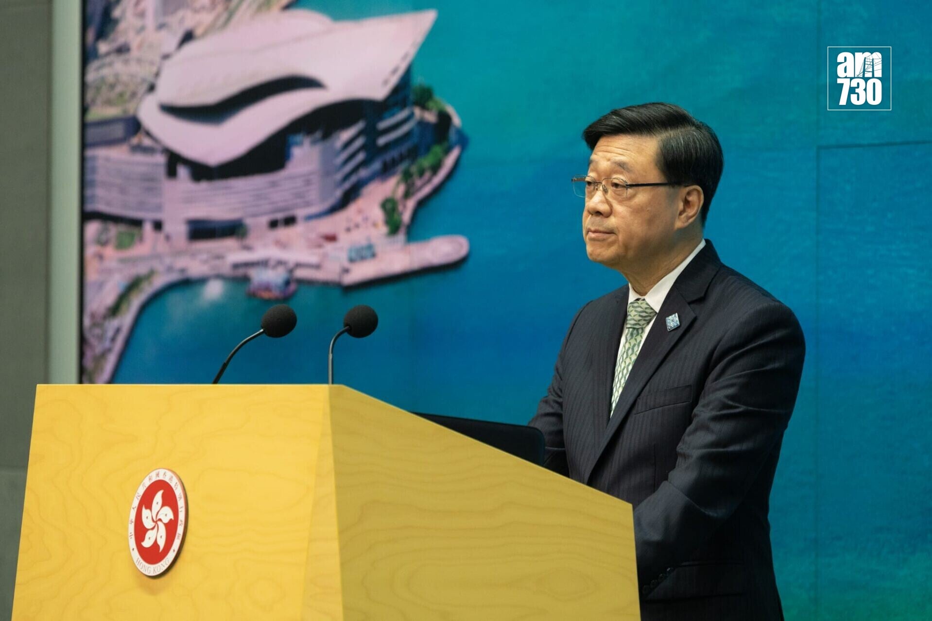 行政長官李家超在行政會議前會見傳媒(蘇文傑攝)