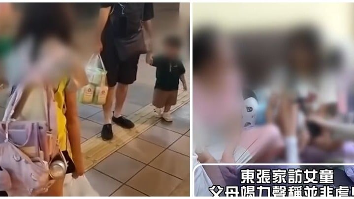 屯門富泰邨一名女童手持兩大袋啤酒影片引起社會關注。父母被捕前與一家接受無綫電視節目《東張西望》訪問。(東張西望)
