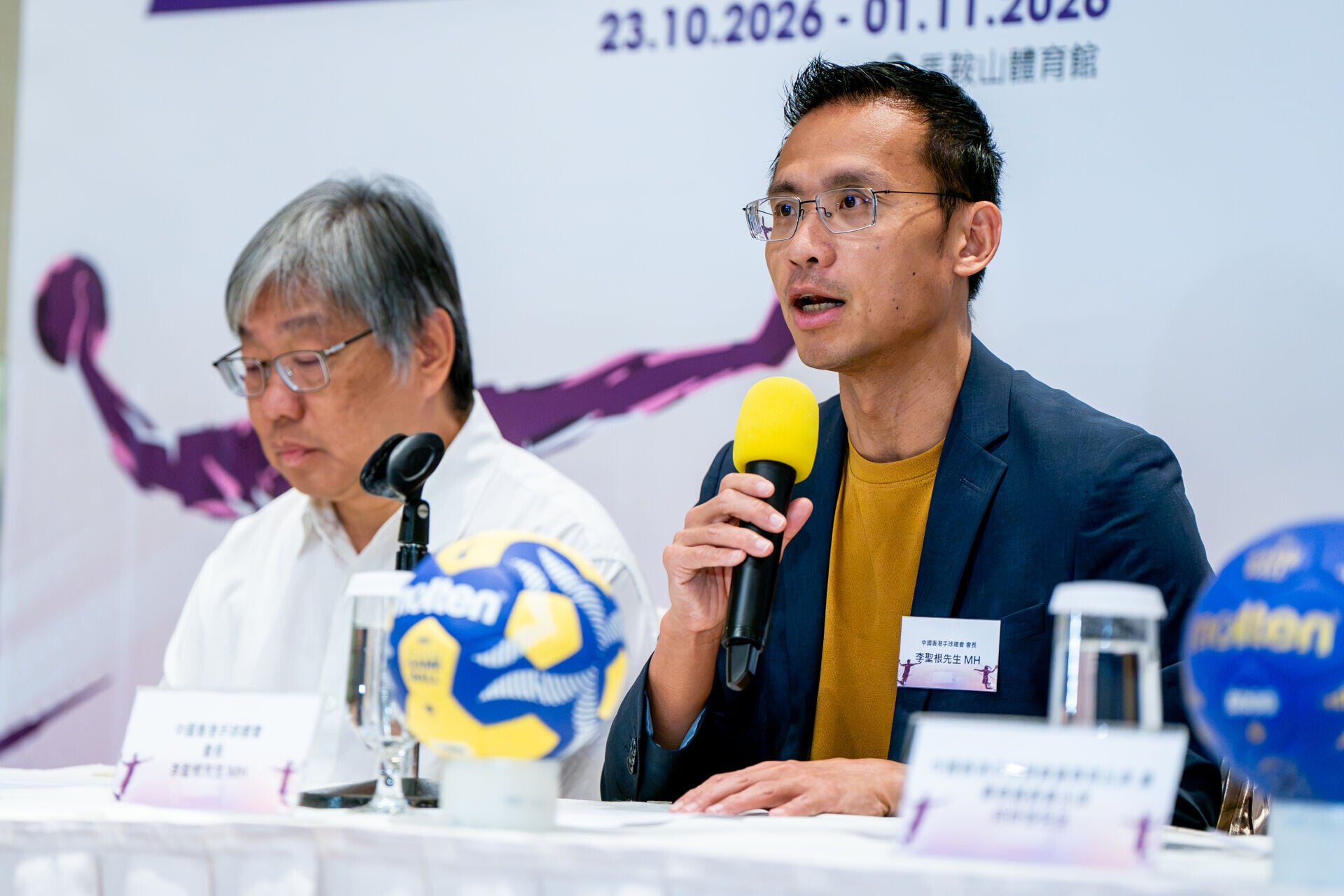 中國香港手球總會會長李聖根先生MH致歡迎辭。