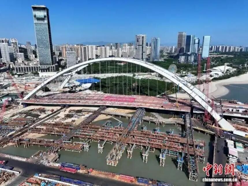 廈金大橋(廈門段)主線全長約17.34公里(中新網)