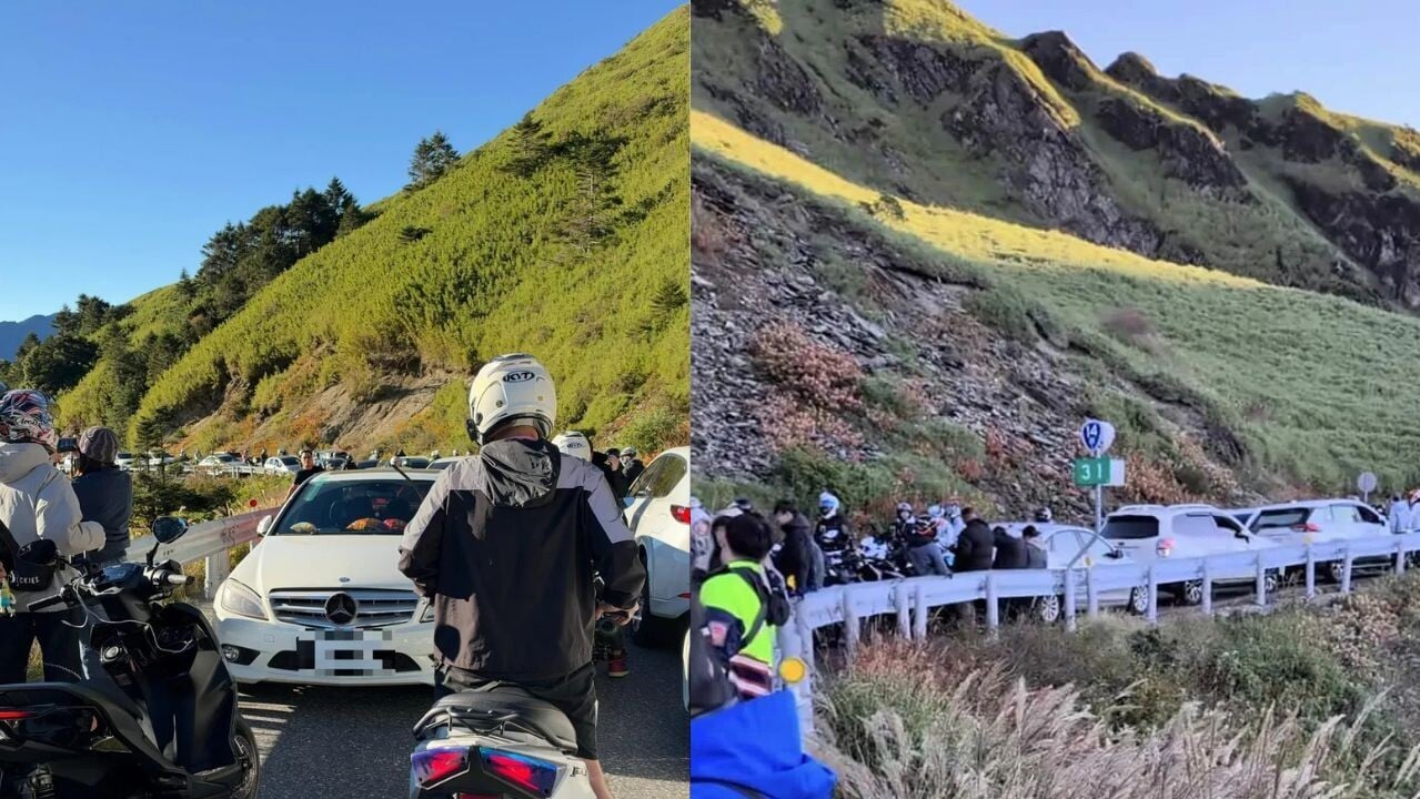車主「小萬」於合歡山違泊落車欣賞風景 致200車癱瘓