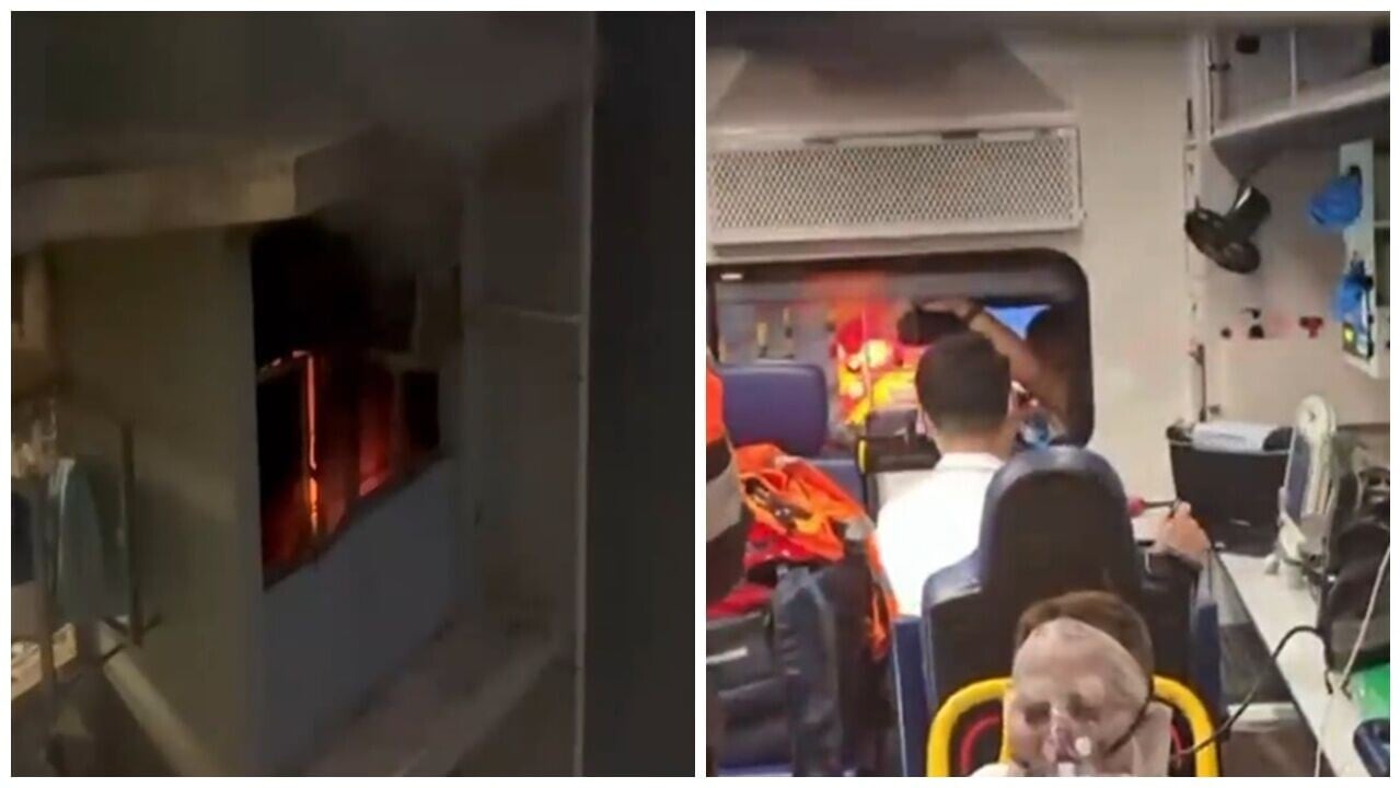 慈雲山慈正邨火警，1男子受傷送院，逾200住戶疏散。(FB/慈雲山資訊交流)