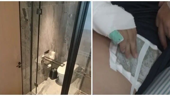 佛山市順德區嶺南花園酒店發生一家三口住客被困洗手間4小時事件。事主傅先生與妻子為15個月大兒子洗澡後，門鎖故障無法打開門，三人齊困於洗手間4小時，按求救鐘亦無反應，期間事主嘗試破窗撞門，導致手部及肋骨骨折。(廣東廣播電視台「DV現場」)