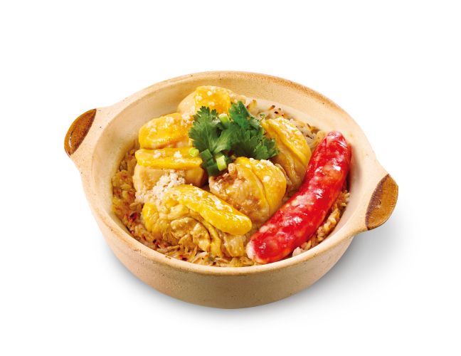 臘腸鮮沙薑三黃雞煲仔飯