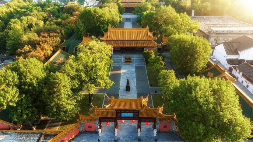 朝天宮,歷史可追溯至2,600年前,是江南地區現存規模最大、保存最完整的明清官式建築群,有「金陵第一勝迹」之譽。(圖片來源:視覺中國)