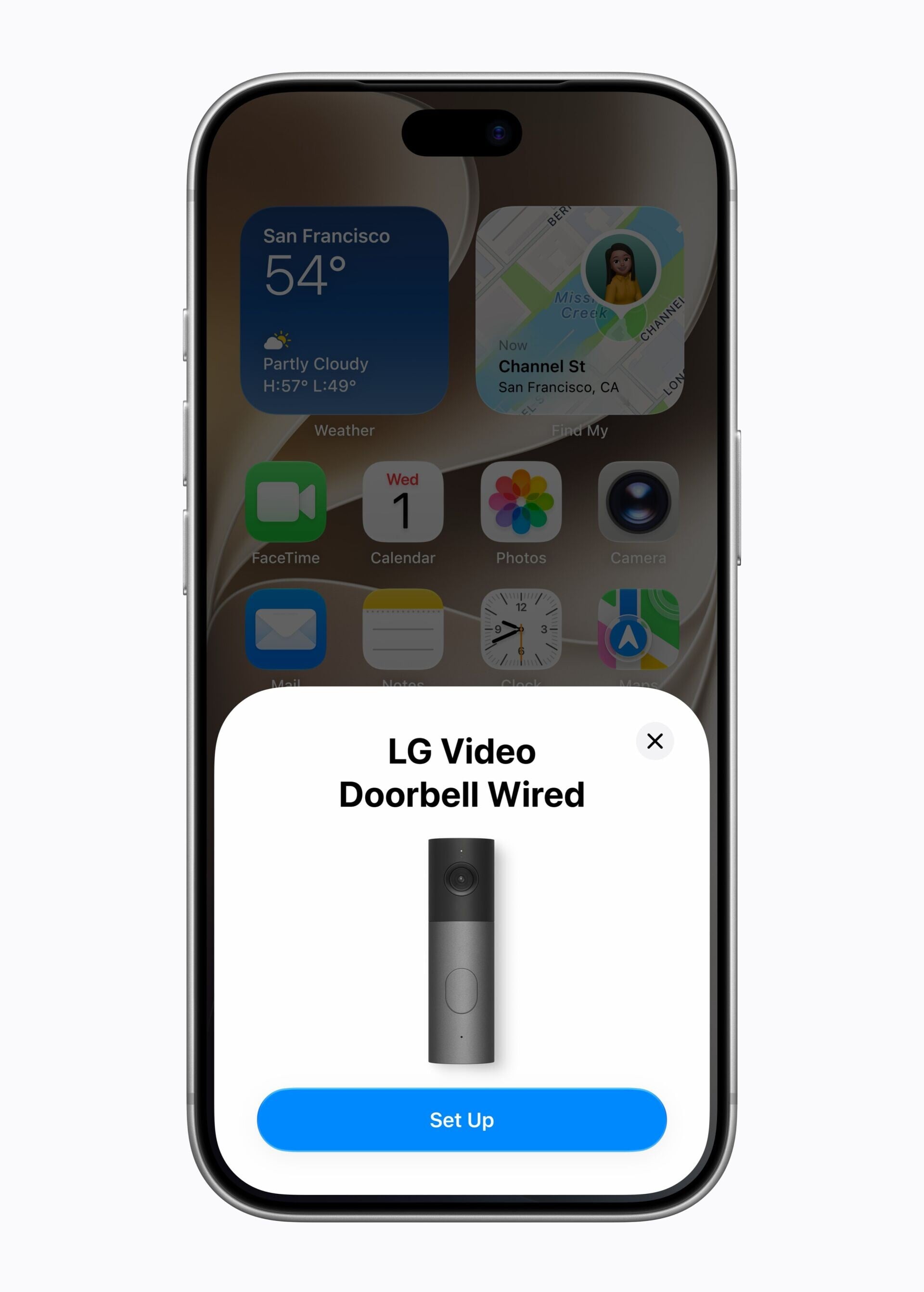 配件設定只需在iPhone上輕按一下即可完成,並可經「家居」app管理。
