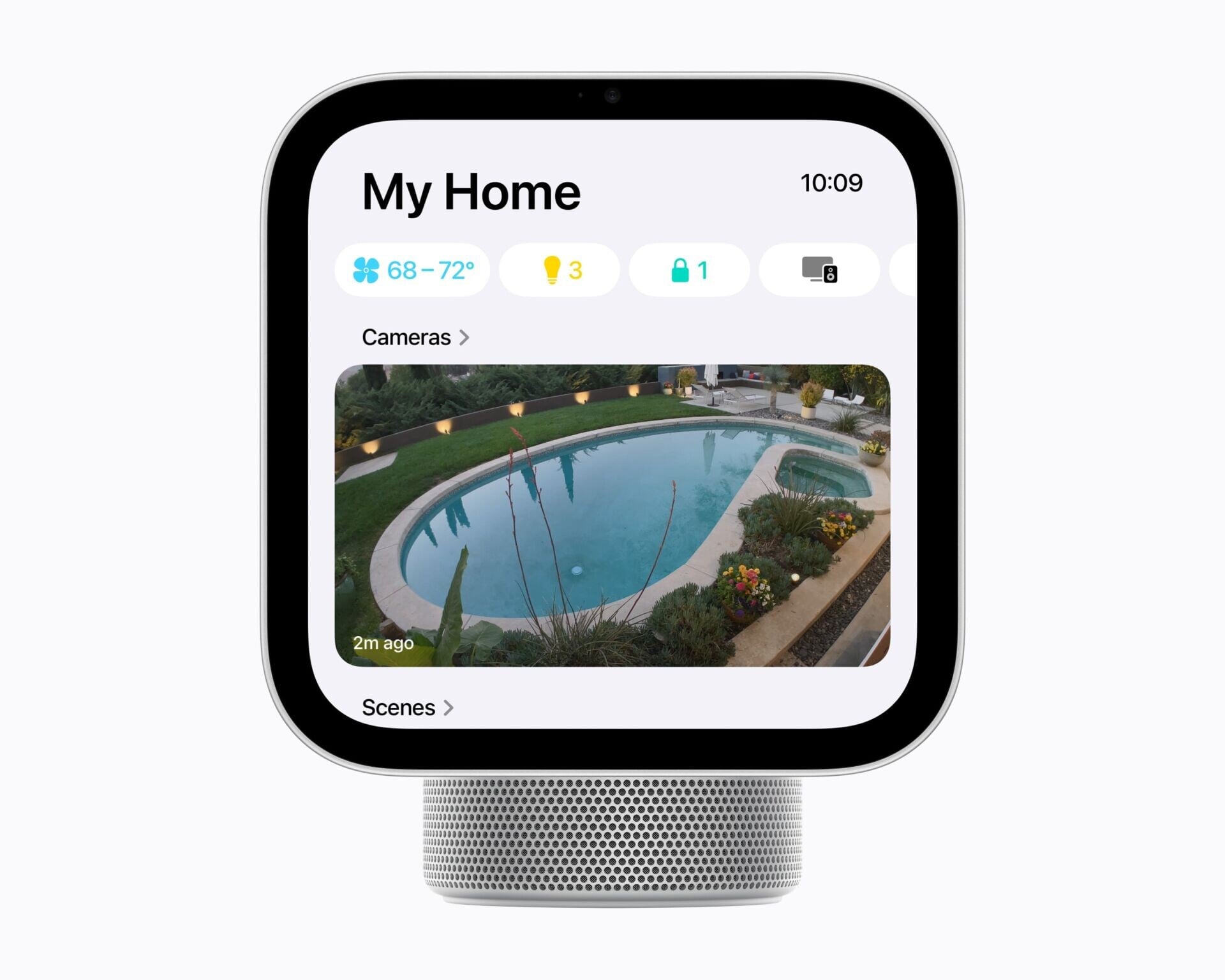 全新HomeView配合Apple Home Collection使用,掌握家居內外情況、管理出入權限、全天候維持舒適室溫等。