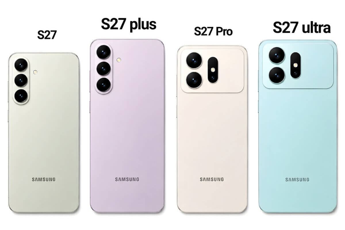Samsung Galaxy S27 Pro 及 Ultra外形比較(網上效果圖)