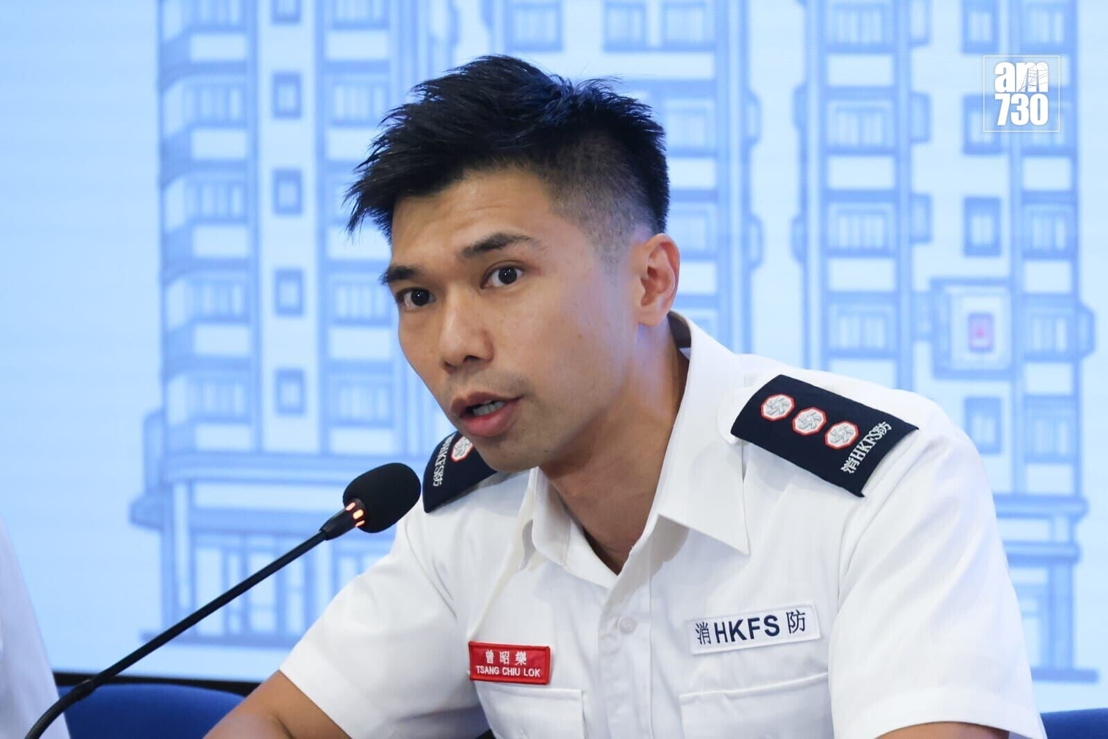 助理消防區長(樓宇改善策略及特別行動)曾昭樂。(周令知攝)