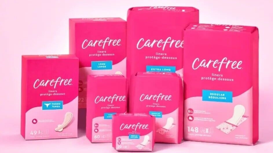 護墊Carefree爆含致癌「永久化學物」，數百女入稟控罹癌不孕。(Essity)