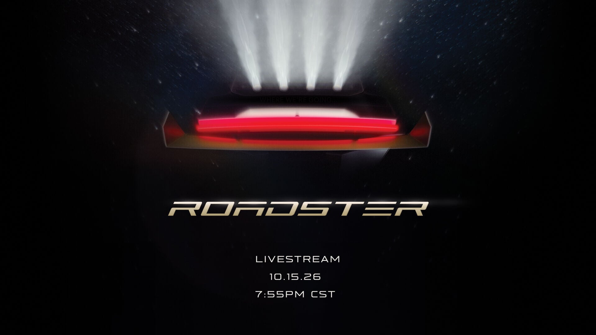 特斯拉將10月16日早上直播發表新一代Tesla Roadster。(X@Tesla)