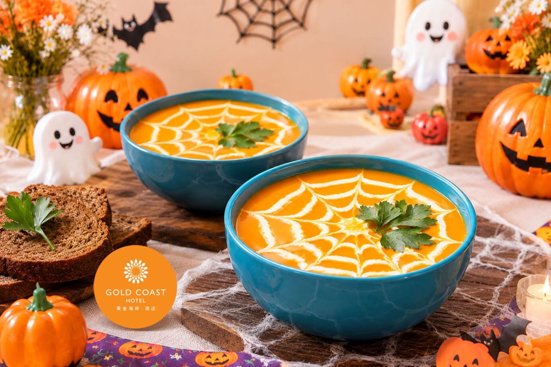 蜘蛛網南瓜濃湯 Spider web Pumpkin Soup