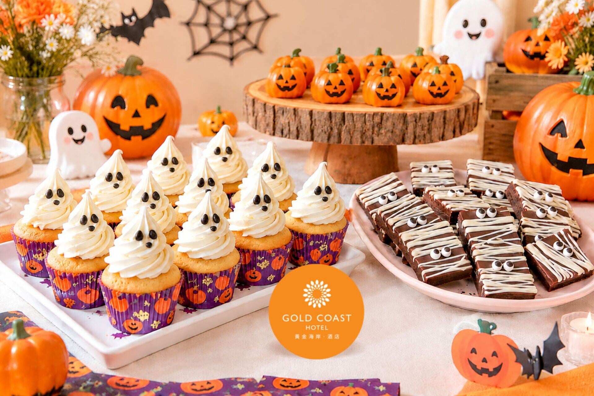 木乃伊朱古力布朗尼及小鬼杯子蛋糕 Mummy Brownies and Little Ghost Cupcakes
