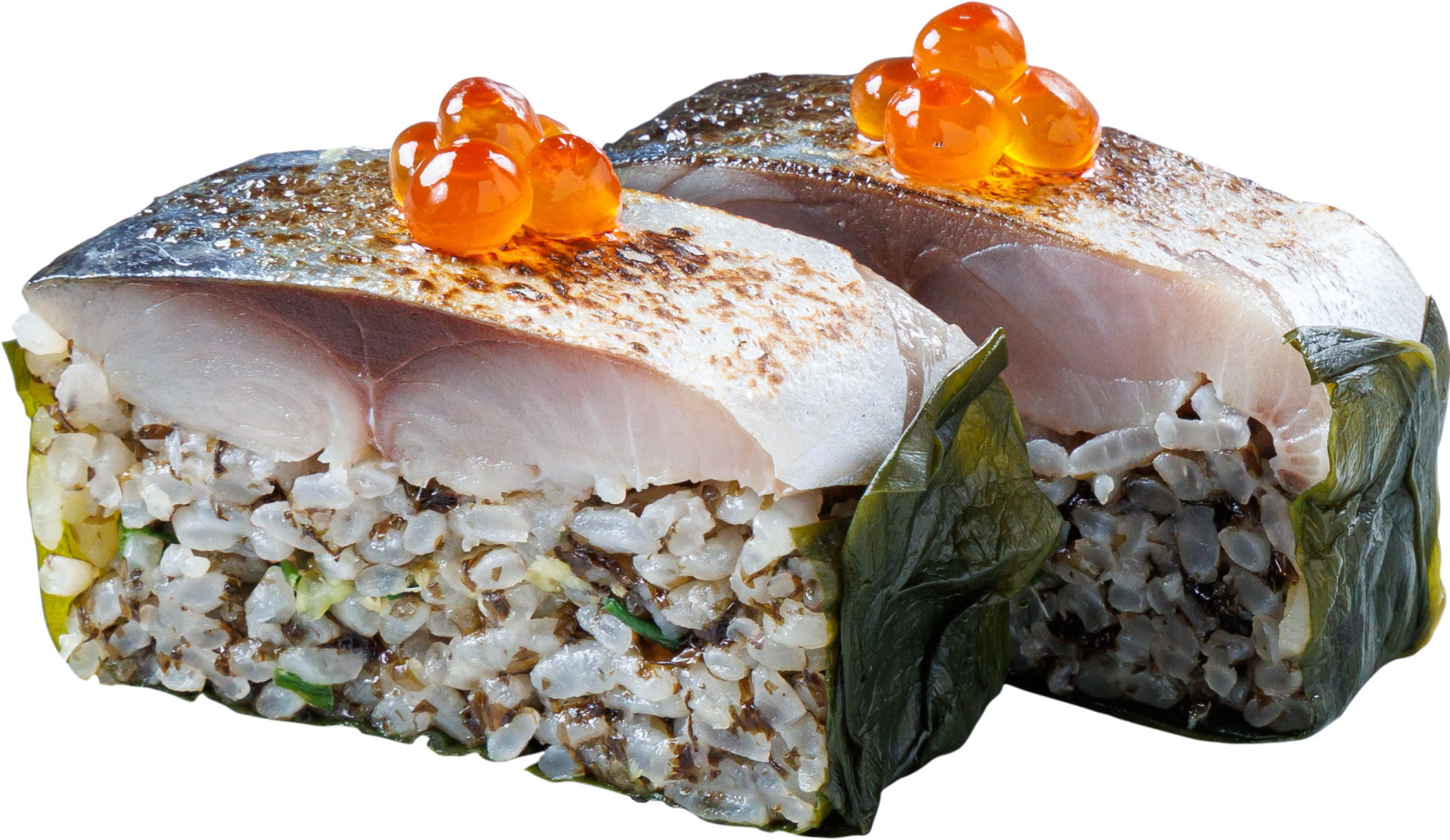 鯖魚押壽司配海苔佃煮拌醋飯(港幣$32)