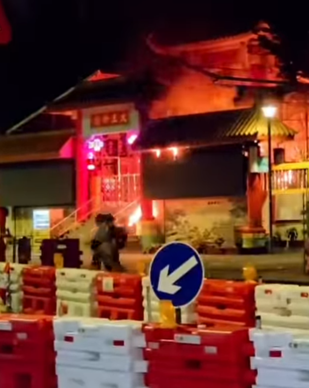 黃竹坑大王爺廟發生火警(Threads)