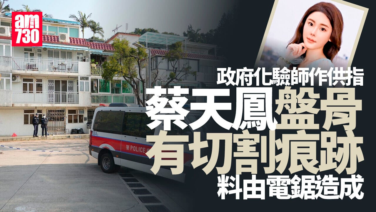 蔡天鳳碎屍案｜政府化驗師指蔡盤骨有切割痕跡　料由現場檢獲電鋸造成(更新)