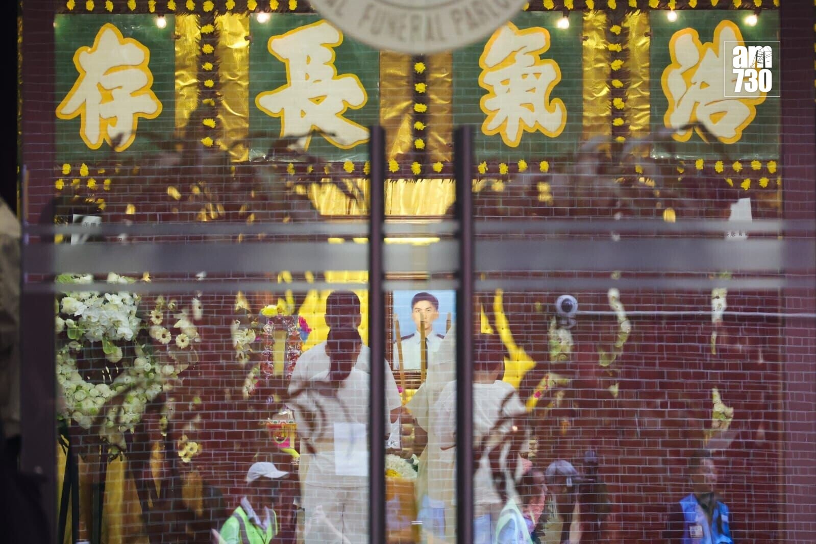 警方為朱振國舉行最高榮譽葬禮設靈(吳康琦攝)
