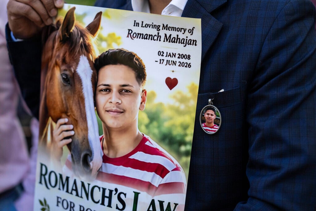 印度18歲遊窩Romanch Mahajan在6月於紐約中央公園乘馬車時被拋出車外身亡(AP)