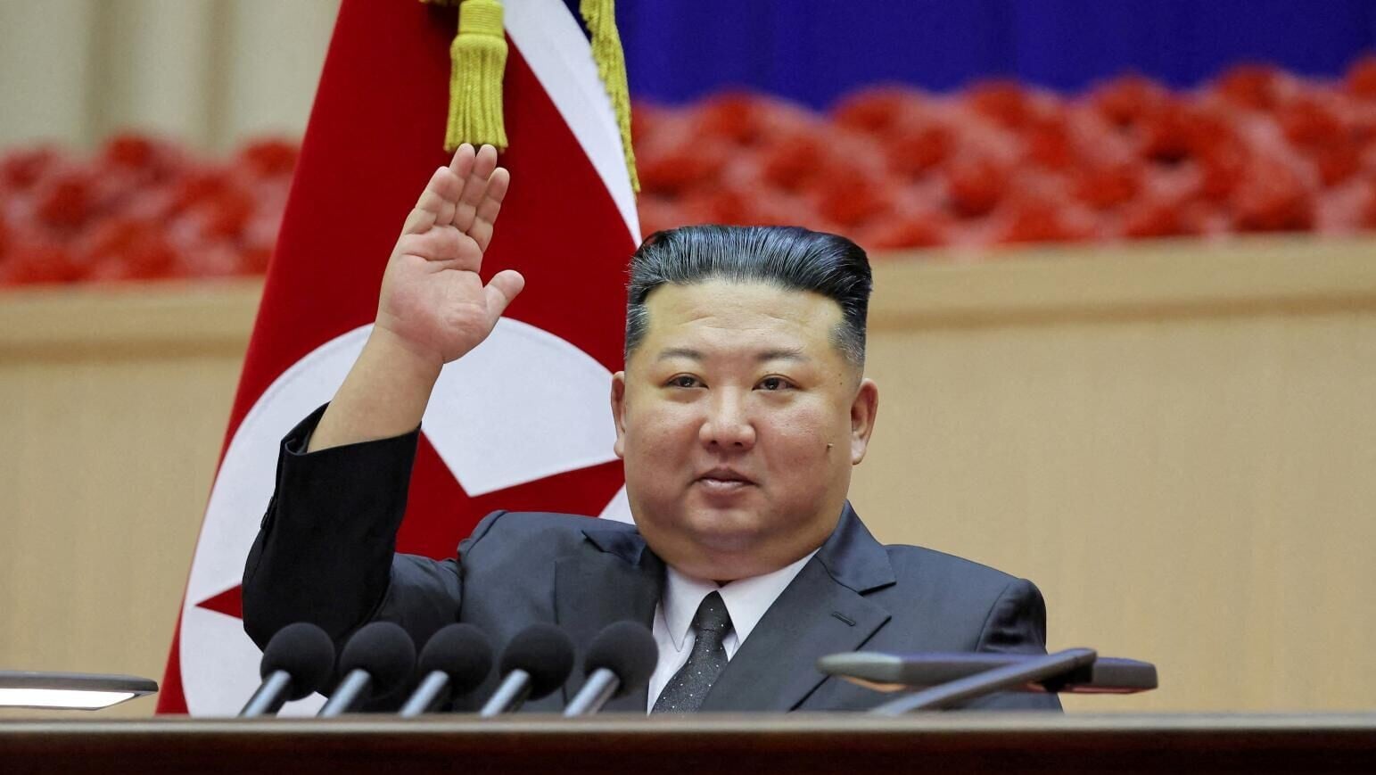 金正恩於22日至23日在平壤主持「朝鮮人民軍第三次連長大會」。（圖／路透社）