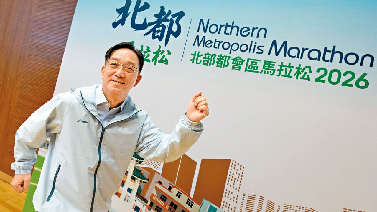 劉業強指賽道貫穿新界多區，冀跑手享受北都好山好水。(蘇文傑攝)
