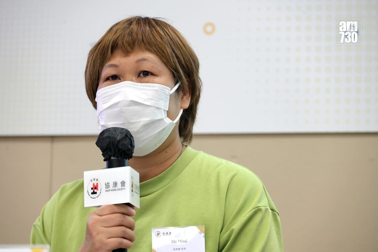 育有9歲自閉症兒子的家長Mimi。(周令知攝)