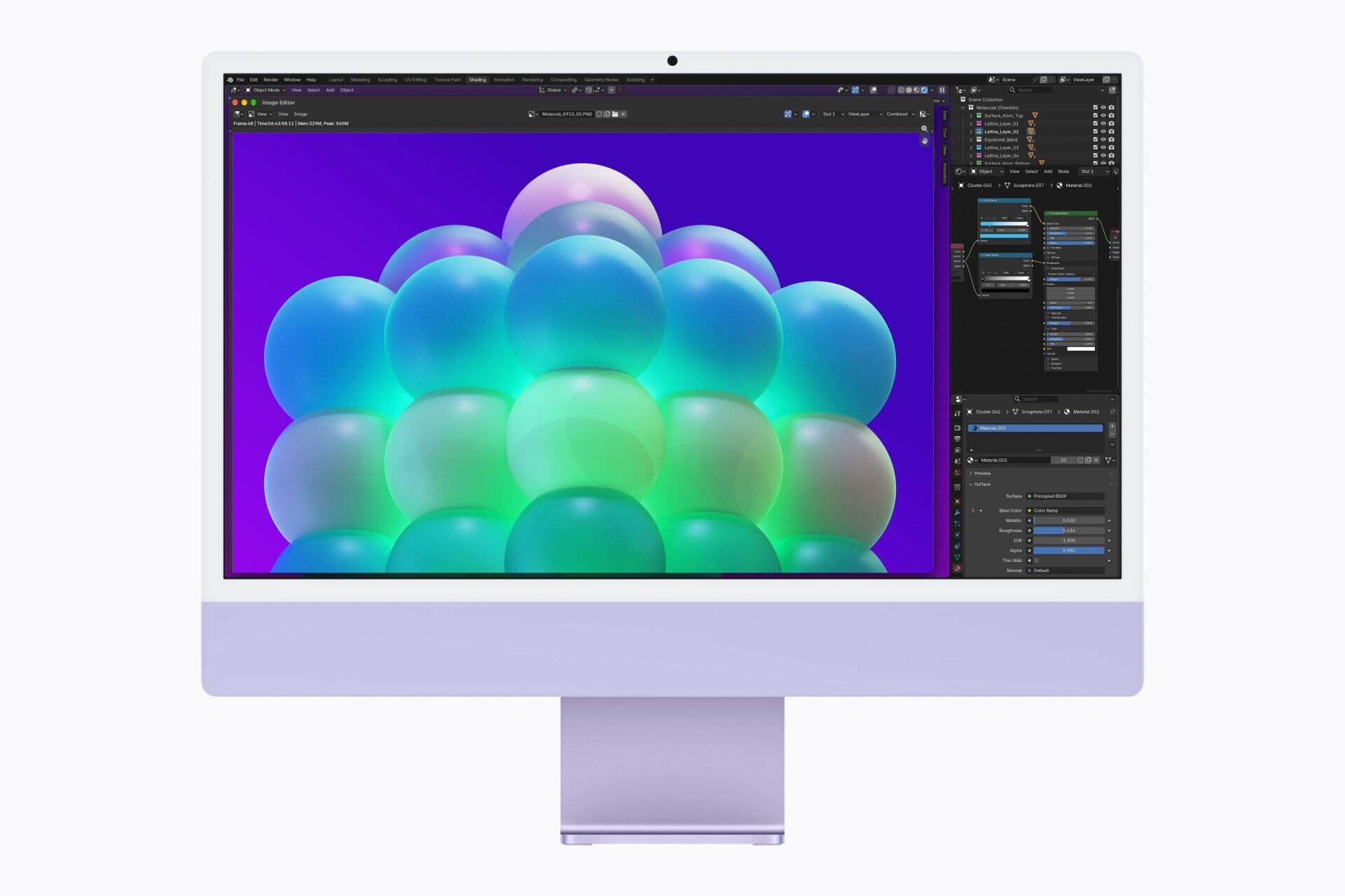 M6強勁效能讓創作人能更快運用《Blender》等app工作。