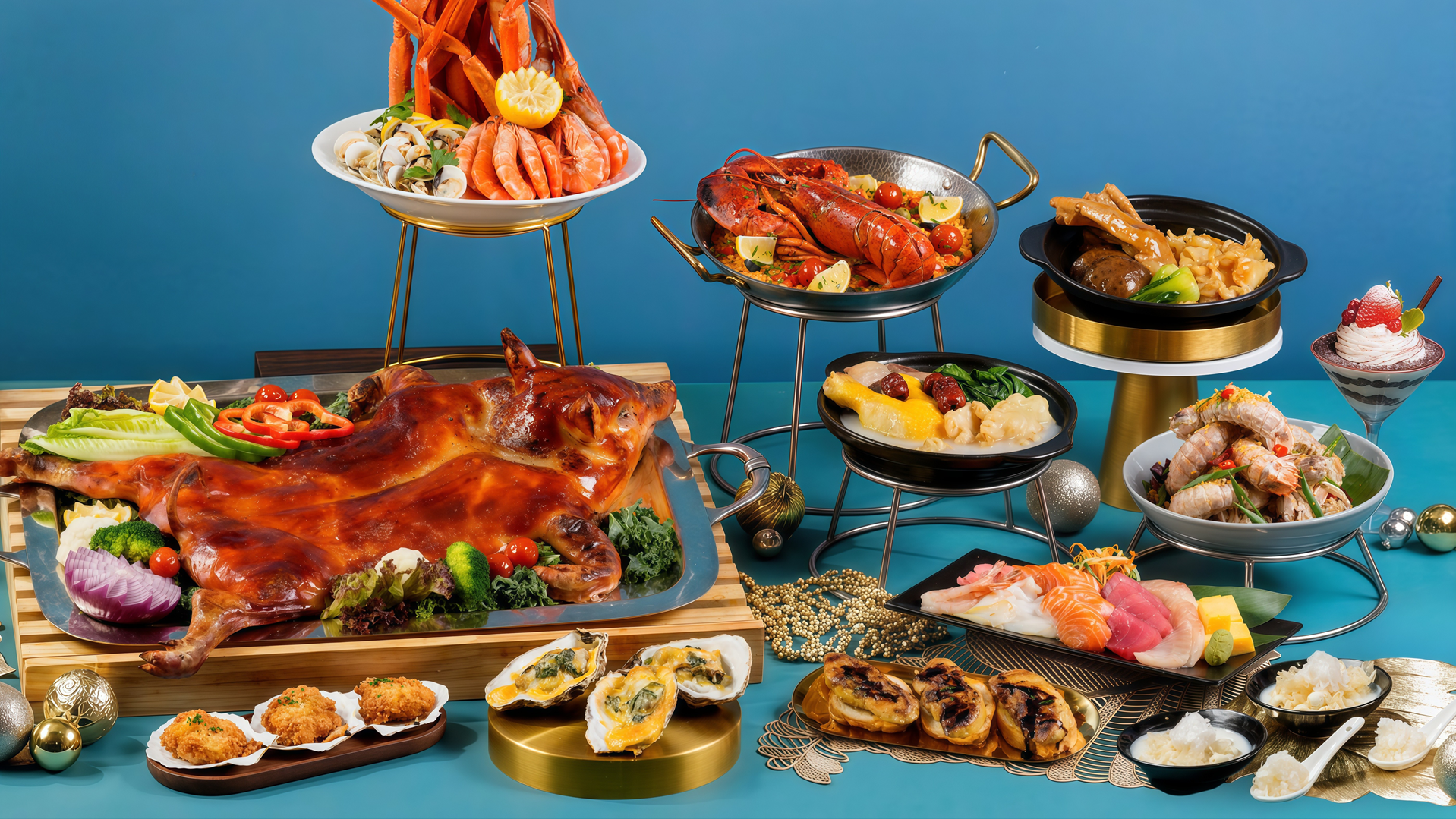 Crab Leg, Fish Maw & Bird's Nest Gourmet Dinner Buffet 蟹腳．花膠燕窩尊尚盛宴自助晚餐  (No Xmas Dishes)